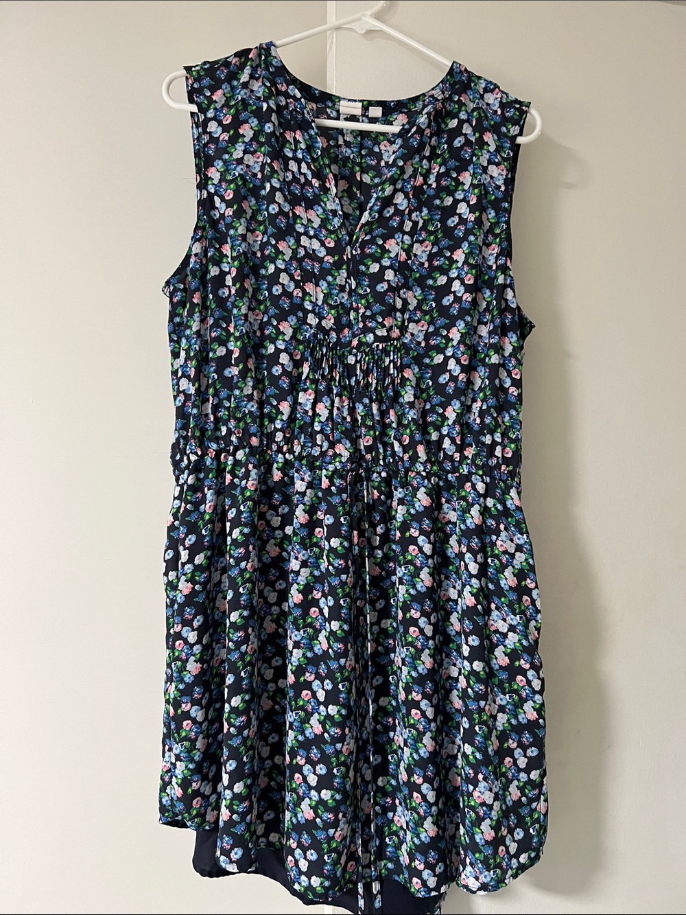 GAP Navy Floral Sleeveless Dress